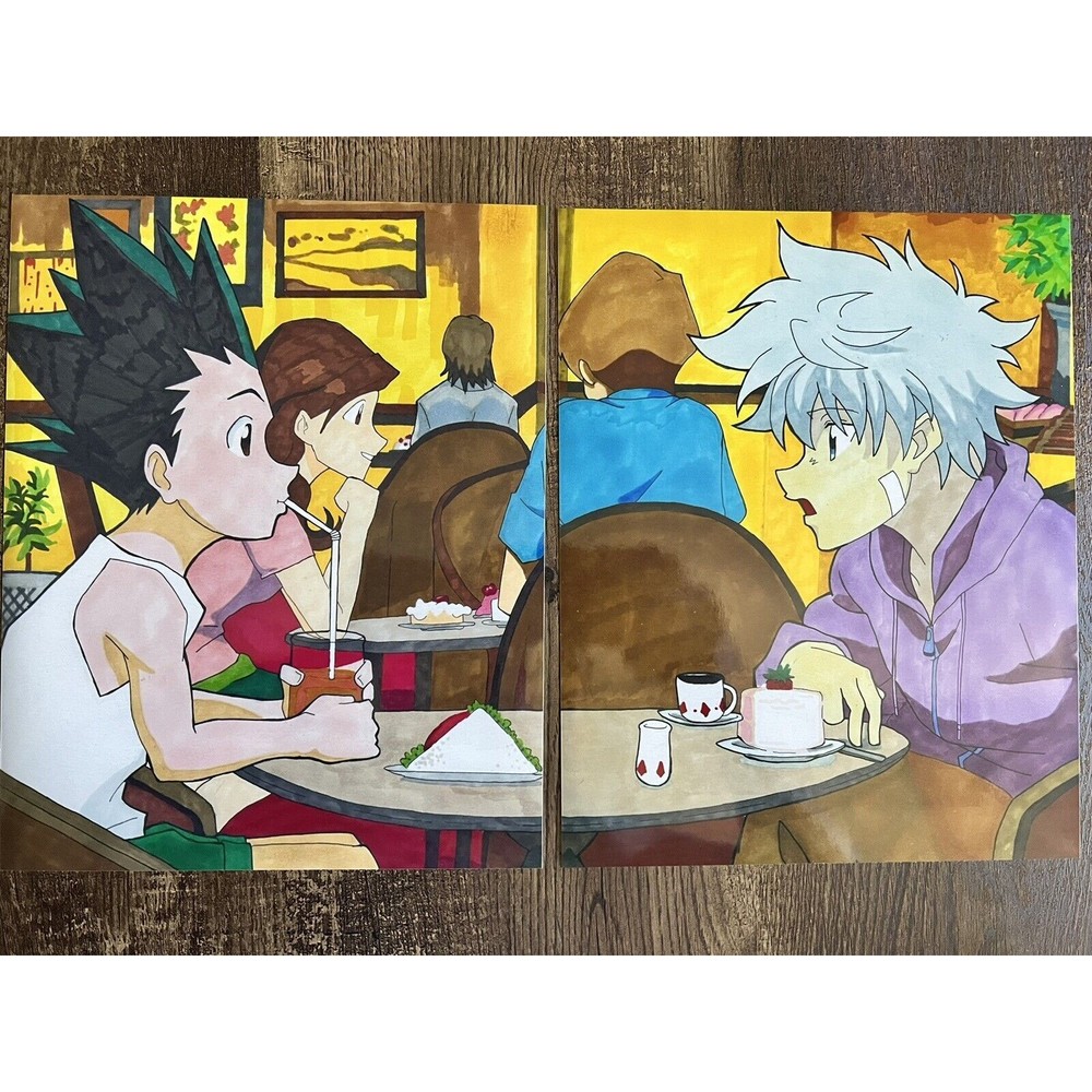 Hunter X Hunter Gon Kilua 2-Panel Anime Art Print 8x10 Wall Art Meruem Netero